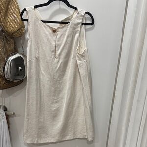 H&M Cream Sleeveless Mini Dress